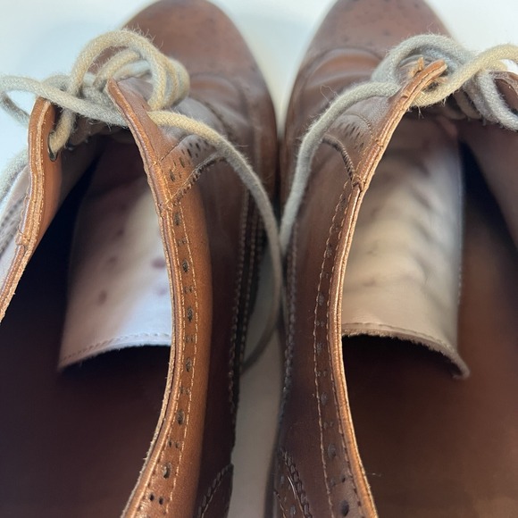 Warfield & Grand Men's Size 11.5 Wing Tip Oxfords Roy Brown Leather Dress Shoes - Picture 10 of 16